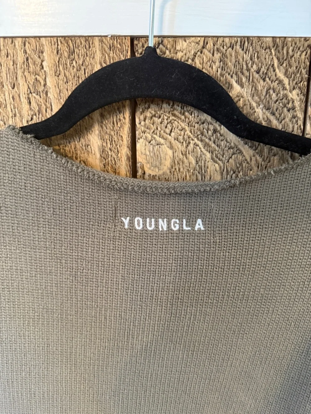 YoungLA Men's Reign Everyday Olive Green Long Sleeve Shirt~ Size: Large - Picture 3 of 9